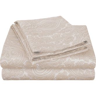 Superior Paisley 600 Thread Count Sateen Sheet Set in Ivory at Nordstrom Rack, Size Full