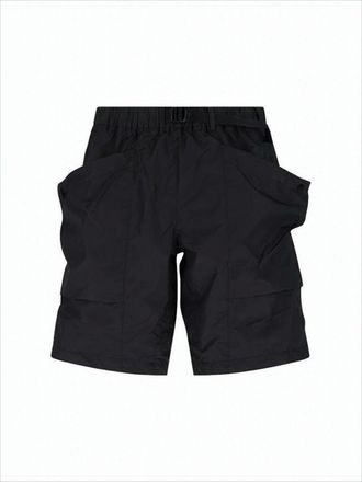 Goldwin Relaxed Fit Black Shorts With Functional Pockets