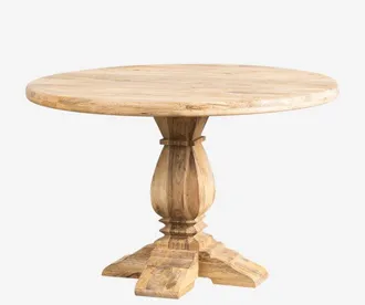 Sklum Sklum - Mesa de Comedor Redonda en Madera de Mango Rusbby