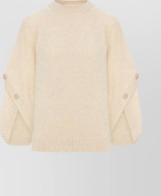 Max Mara oversized knitwear with crew neck and buttons