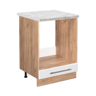 Vicco Armario Para Horno Empotrado Fame-line, Blanco Alto Brillo, 60 Cm, Et M&aacute;rmol