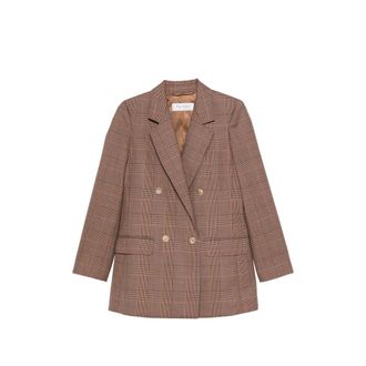 Max Mara Prince Of Wales Check Double-breasted Jacket
