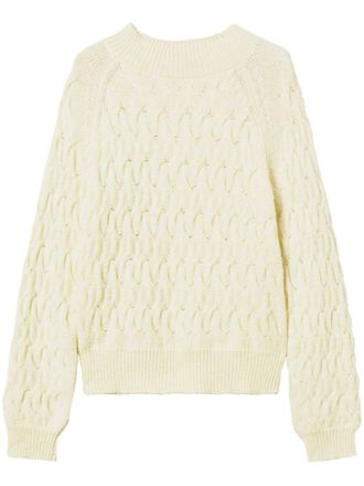 Twin-Set Kabelgebreide coltrui - Geel