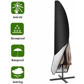 OEM Funda Para Sombrilla, 265 Cm, Funda Protectora Para Sombrilla De Jard&iacute;n, Tela Oxford Impermeable, Negro A-crezuo