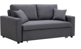 Vente-Unique Vente-unique - Divano letto 3 posti in Tessuto Antracite - inizor