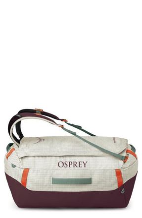 Osprey Transporter 65-Liter Duffle Luggage in Mystery White/Moody Burgundy at Nordstrom