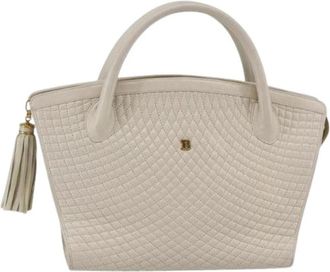 Bally Pre-owned Lederen Handtas - Dames - Vintage Handtas - Wit - ONE Size - Leer - Vintage