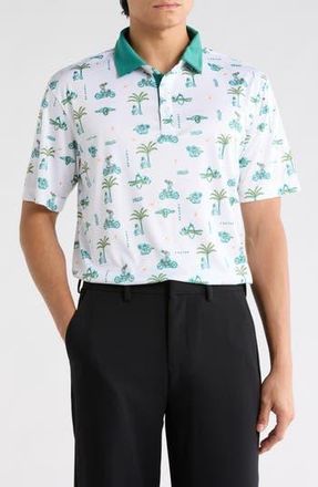 Swannies Wild Short Sleeve Polo in White at Nordstrom Rack, Size Xx-Large