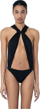Rick Owens Tops, Dames, Zwart, L, Katoen, Miami Body