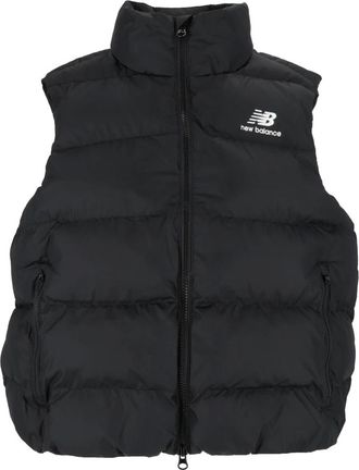 New Balance Boston Puffer Vest - Dames - Sport - Zwart - Maat: XS Poliester