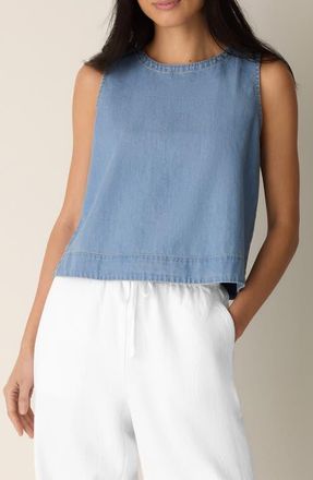 Eileen Fisher Organic Cotton Shell in Light Wash at Nordstrom, Size X-Small