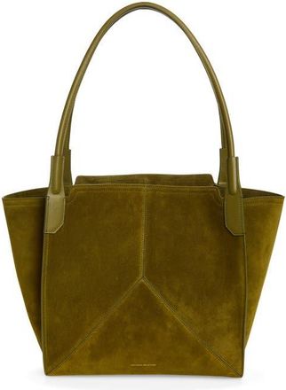 Victoria Beckham Small Victoria Suede Tote in Cactus Green at Nordstrom