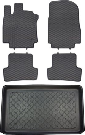 OEM Juego De Alfombrillas De Goma Para Renault Captur I Suv (04.2013-12.2019) + Alfombrilla Para El Maletero