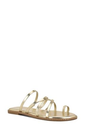 Nine West Digen Toe Loop Sandal in Gold at Nordstrom, Size 5.5