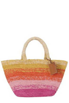 Maneb&igrave; Multicolor New Panier Woven Raffia Tote Bag