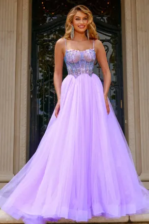 Jovani Womens Elegant Ball Gown In Lilac
