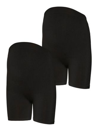 Mama Licious Umstandsshorts MAMALICIOUS MLAMIYA NEW HOTPANTS 2-P NOOS, Damen, Gr. L/XL, N-Gr, schwarz pack:schwarz, Jersey, Obermaterial: 73% Nylon, 18% Polyamid, 
