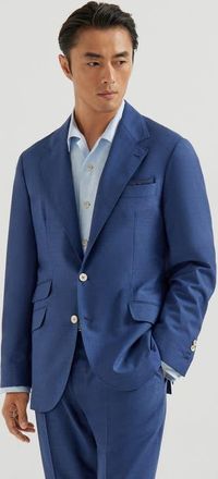 Brunello Cucinelli Deconstructed Cavallo blazer in Royale Blue at Nordstrom, Size 46 It