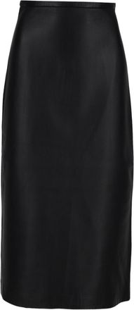 Co Midi Skirt In Smooth Lambskin Leather