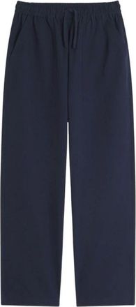 Maison Kitsun&eacute; Straight Trousers, male, Blue, Size: L Straight Trousers