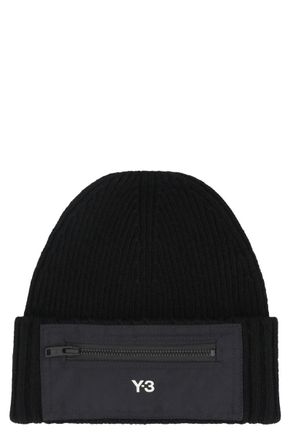 Yohji Yamamoto Beanie Ribbed Knit Beanie