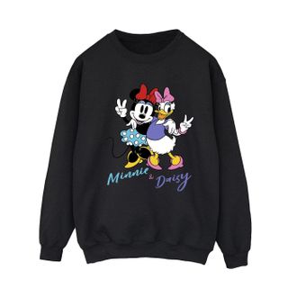 Disney Dames/Dames Minnie Mouse en Madeliefje Sweatshirt (Zwart)