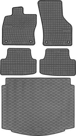 OEM Volkswagen Golf Vii Hatchback De 10/2012 A 12/2019. Juego: Alfombrillas De Goma Para Coche + Alfombrilla Para Maletero