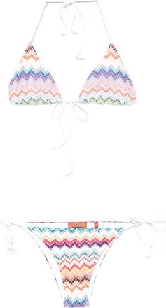 Missoni Bikini con motivo chevron - Bianco