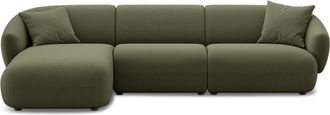 Castlery Auburn Chaise Sectional Sofa Left Facing Customized, Performance Fleece Moss, Spill Resistant, Modular for Castlery