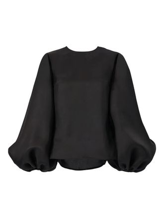 Carolina Herrera Blouse met pofmouwen - Zwart