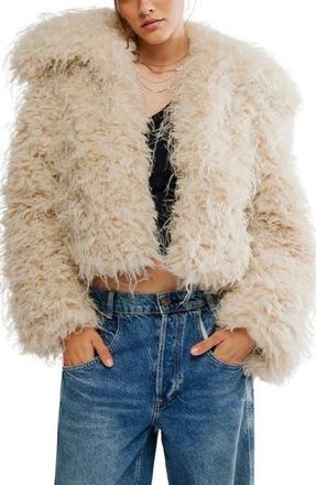 Free People Moonlight Faux Fur Jacket in Tea at Nordstrom Rack, Size X-Large