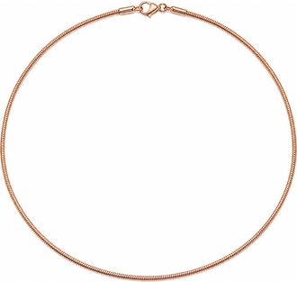 Steeltime 18k Rose Gold Plated Snake Chain Necklace at Nordstrom Rack, Size 17