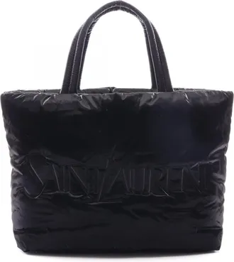 Saint Laurent Black Nylon Handbag Tote Bag (Pre-Owned)