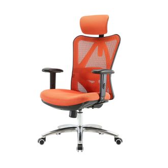Hhg Hhg - Sihoo Silla De Oficina Silla De Escritorio, Ergon&oacute;mica, Apoyo Lumbar Regulable, 150kg De Carga, Sin Reposapi&eacute;s, Naranja