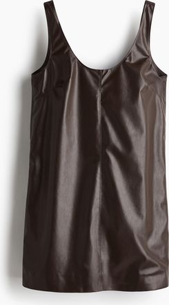 H&M Minikleid mit Krokomuster - Brown