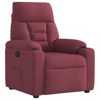 vidaXL Poltrona Reclinabile In Tessuto Rosso Vino - Vidaxl