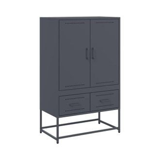 vidaXL Aparador De Acero Antracita 68x39x111,5 Cm Vidaxl