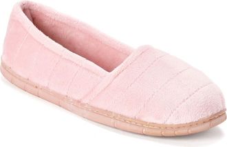 Dearfoams Nova Quilted Velour Slipper in Pale Mauve at Nordstrom Rack, Size X-Large