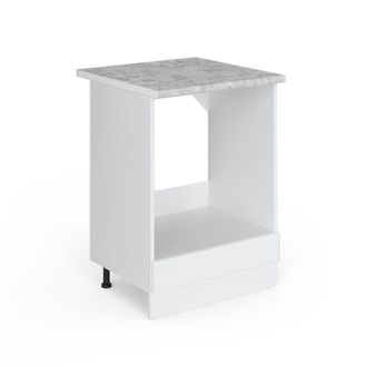 Vicco Armario Para Horno Empotrado R-line, Blanco Alto Brillo, 60 Cm, Et M&aacute;rmol, Vicco