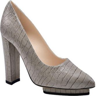 BEAUTIISOLES Pippa Leather Pump in Taupe at Nordstrom, Size 37.5