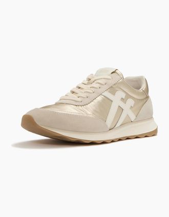 FitFlop Womens Fitflop Retro-Q FF Nylon Womens Platino Trainers - Gold - Size: 7