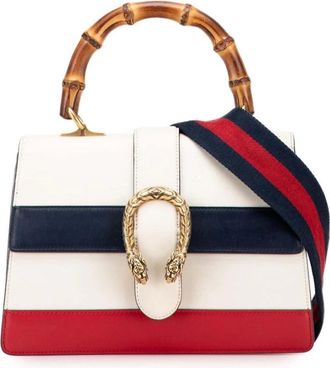 Gucci Pre-owned Handbags, female, White, Size: ONE SIZE Pre-owned Top Handle Satchel Bag