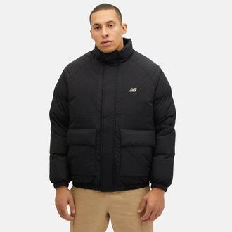 New Balance Hombre NBX NB Academy Mix Down Jacket en Negro, Nylon tejido, Talla XL