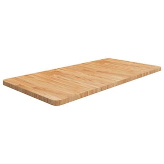 vidaXL Piano Bagno Marrone Chiaro 100x50x2,5cm Legno Massello Trattato Vidaxl