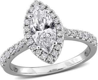 Mimi & Max 1 2/5ct TW Lab-Grown Diamond Engagement Ring Sterling Silver