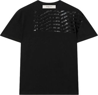 Golden Goose T-Shirts, male, Black, Size: XL T-Shirt Texturizzata