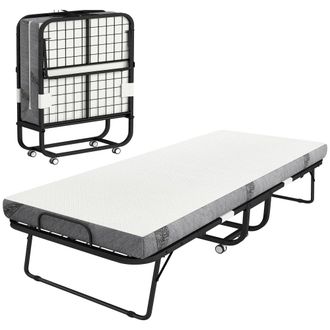 HOMCOM Cama plegable 200x90x42.5 cm blanco