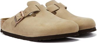 Birkenstock Unisex Boston Waxy Leather Narrow Tabacco Brown Clogs - Size EU 41