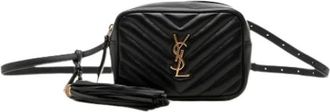 Saint Laurent Pre-owned Quilted Leather Crossbody Bag - Dames - Vintage Schoudertas - Zwart - ONE Size - Leer - Vintage