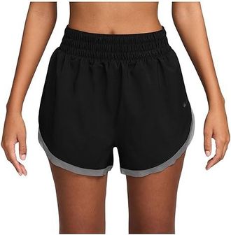 Nike One Dri-FIT Loose 3 Brief-Lined Shorts Womens Shorts Black/Dark Smoke Grey : XL (US 16-18), Polyester/Spandex